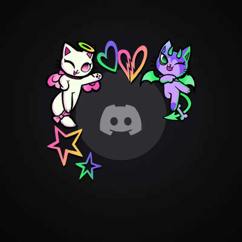 Discord Mischievous Kitties (Hearts) Avatar Decoration 🎁 | Gift Link | Instant & Safe