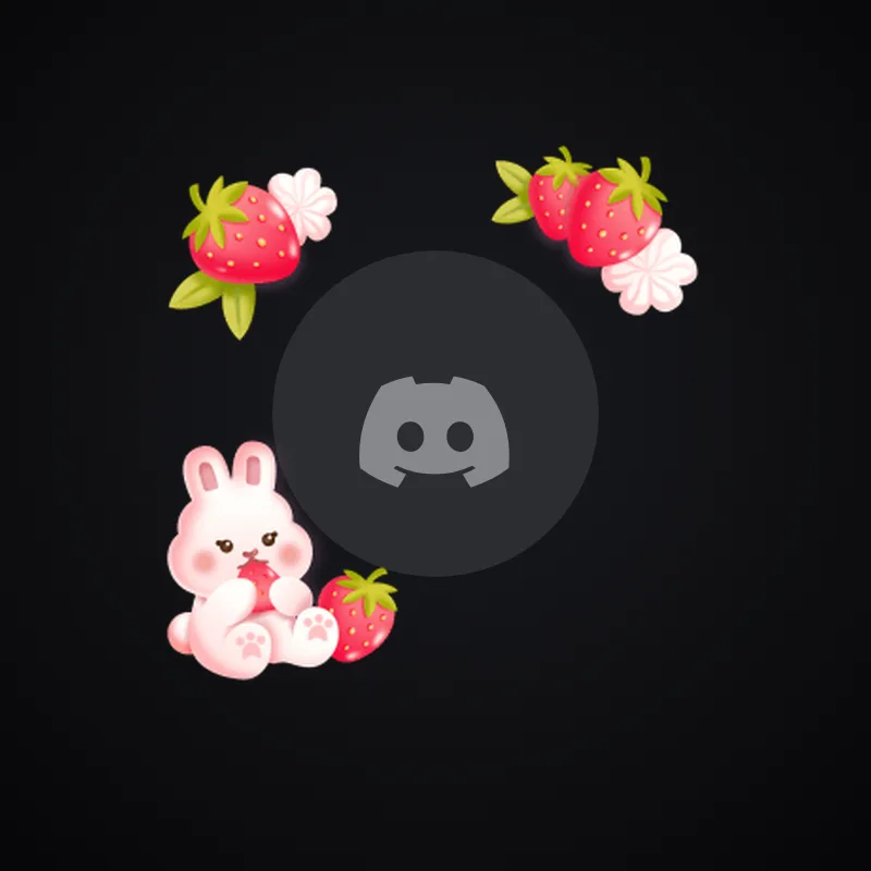 Discord Berry Bunny Avatar Decoration 🎁 | Gift Link | Instant & Safe