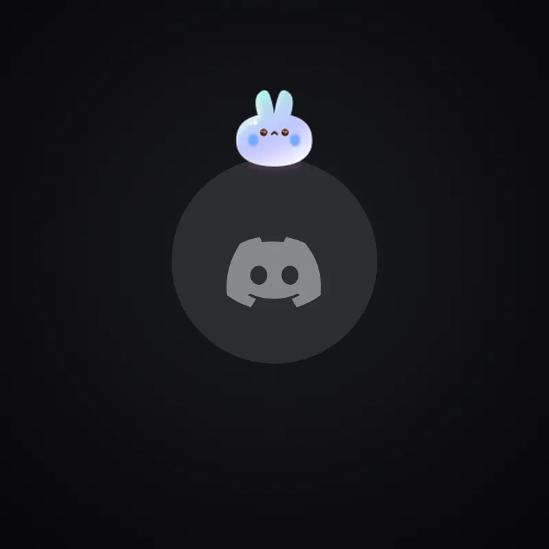 Discord Mochi Bunny (Blue) Avatar Decoration 🎁 | Gift Link | Instant & Safe
