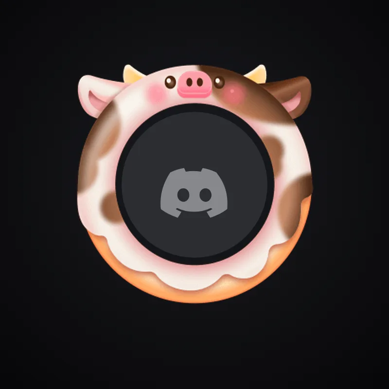 Discord Donut Cow Avatar Decoration 🎁 | Gift Link | Instant & Safe