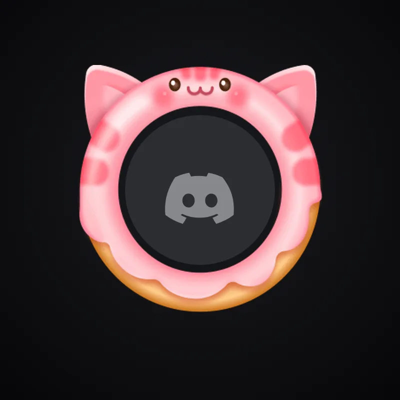 Discord Donut Cat Avatar Decoration 🎁 | Gift Link | Instant & Safe