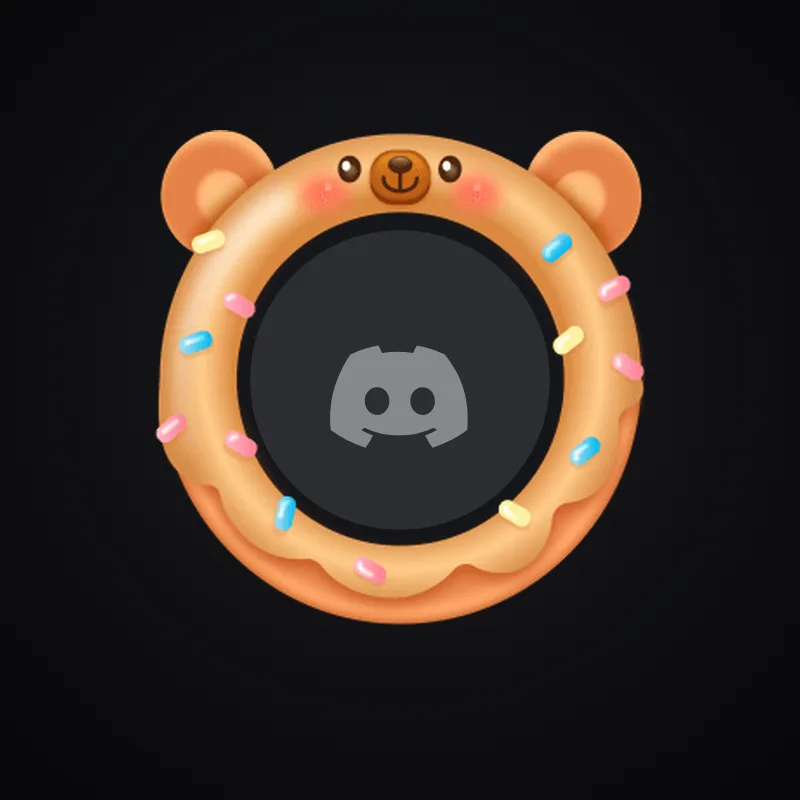 Discord Donut Bear Avatar Decoration 🎁 | Gift Link | Instant & Safe