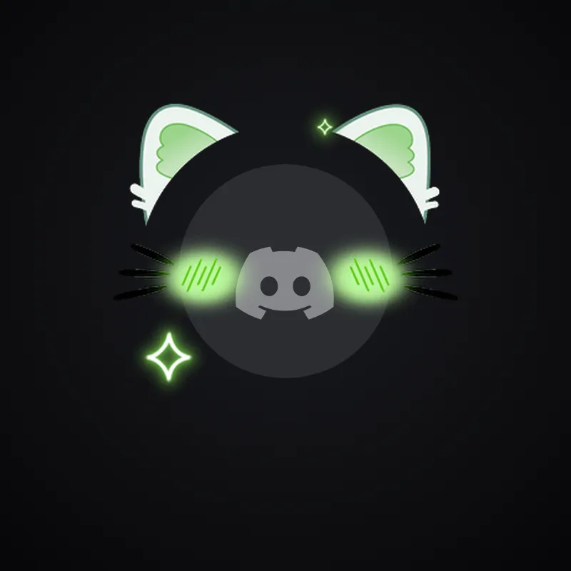 Discord Cat Ears (Green) Avatar Decoration 🎁 | Gift Link | Instant & Safe