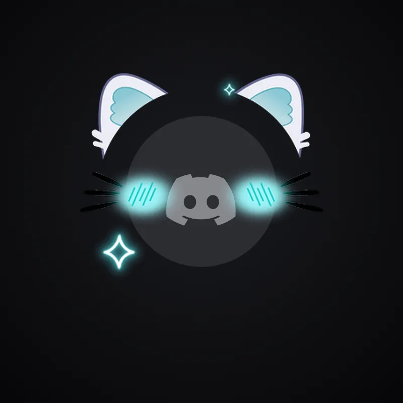 Discord Cat Ears (Blue) Avatar Decoration 🎁 | Gift Link | Instant & Safe