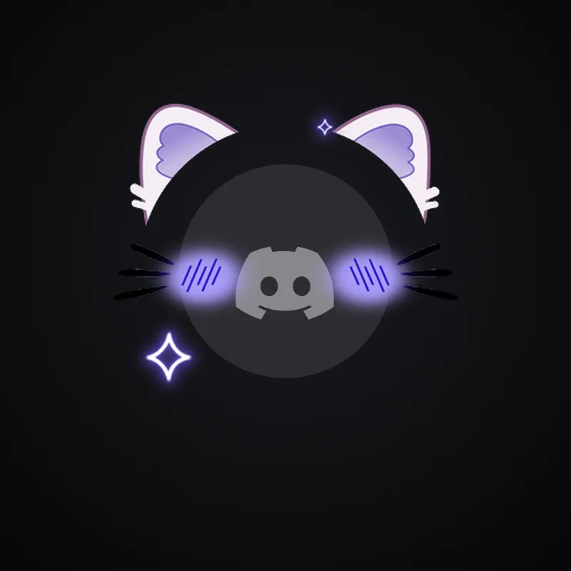 Discord Cat Ears (Purple) Avatar Decoration 🎁 | Gift Link | Instant & Safe