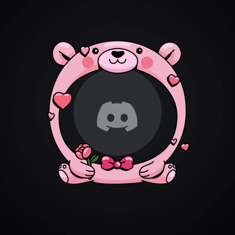 Discord Rose Bearer (Pink) Avatar Decoration 🎁 | Gift Link | Instant & Safe