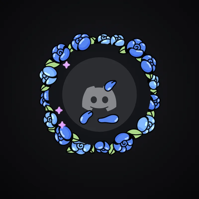 Discord Ring of Roses (Blue) Avatar Decoration 🎁 | Gift Link | Instant & Safe