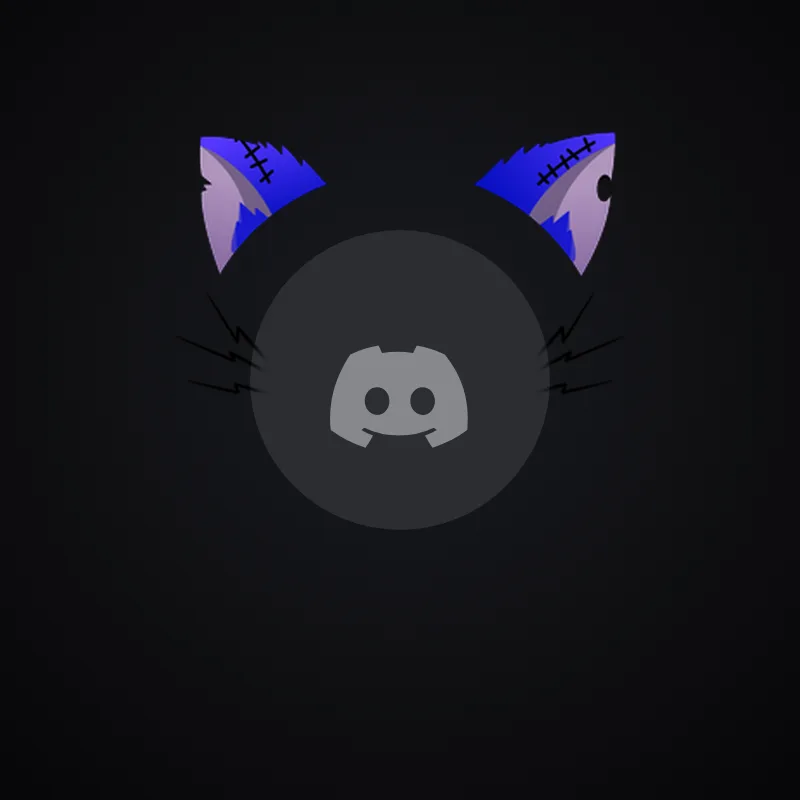 Discord Spooky Cat Ears (Midnight) Avatar Decoration 🎁 | Gift Link | Instant & Safe