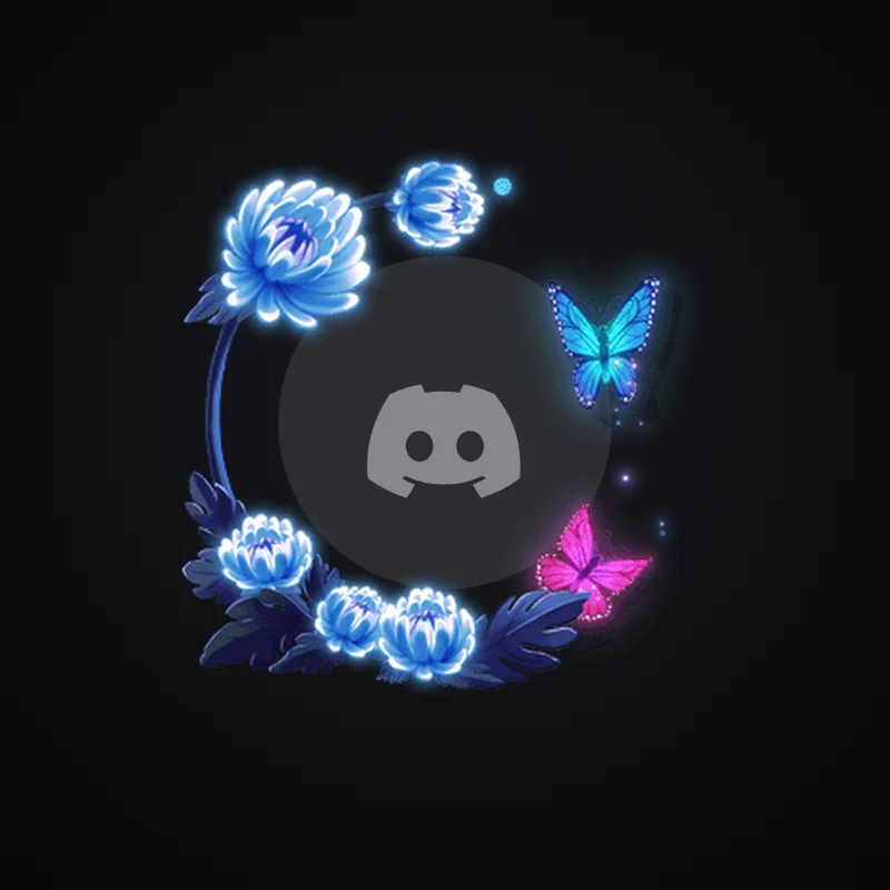 Discord Twilight Chrysanthemums Avatar Decoration 🎁 | Gift Link | Instant & Safe