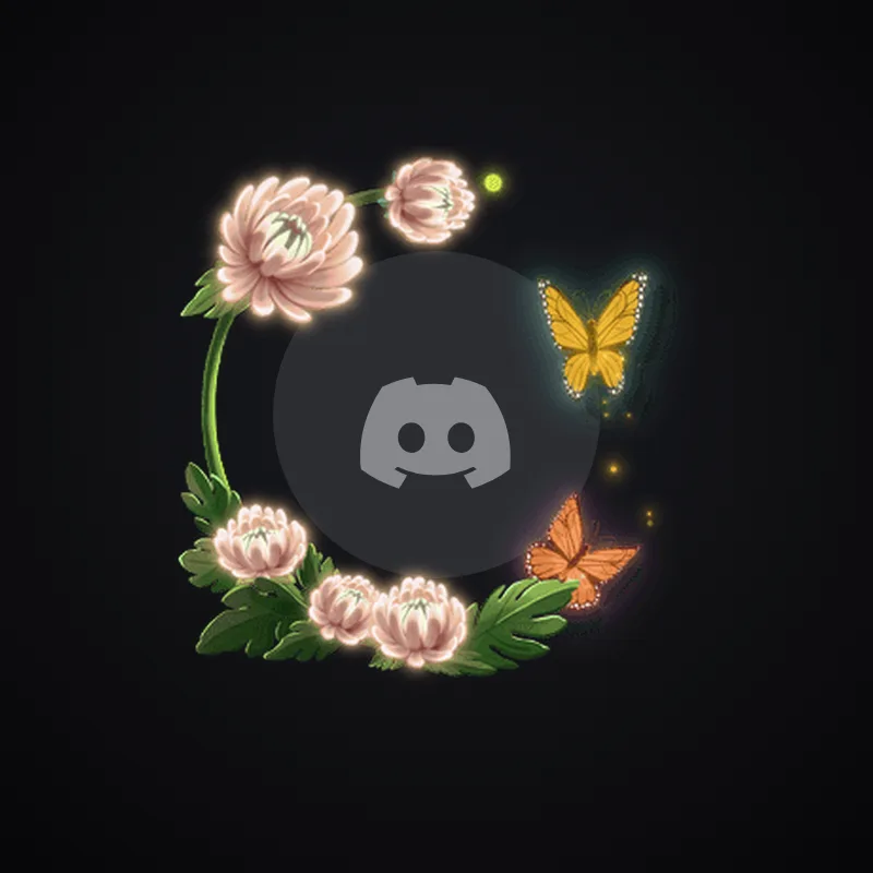 Discord Morning Chrysanthemums Avatar Decoration 🎁 | Gift Link | Instant & Safe