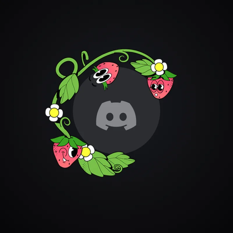 Discord Strawberry Vine Avatar Decoration 🎁 | Gift Link | Instant & Safe