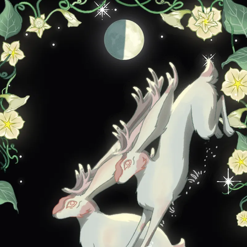 Discord Moonflowers (Jackalope) Profile Effect 🎁 | Animated | Gift Link | Instant