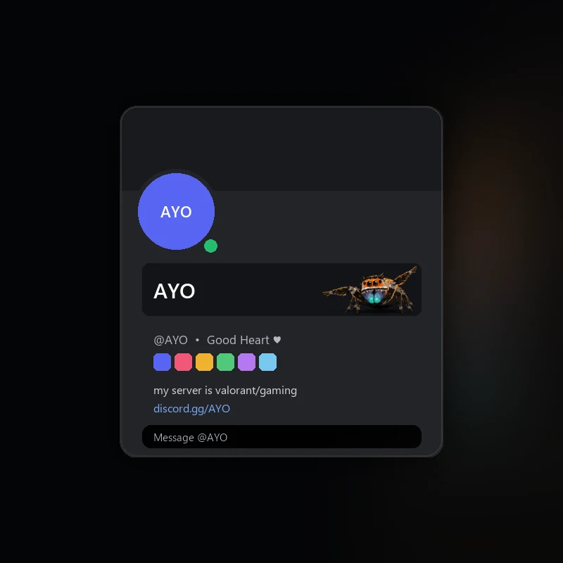 Discord Jumping Spider Nameplate 🎁 | Gift Link | Instant