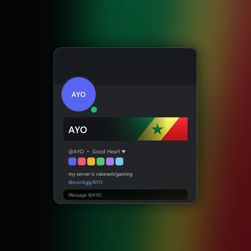 Discord Senegal Nameplate 🎁 | Gift Link | Instant