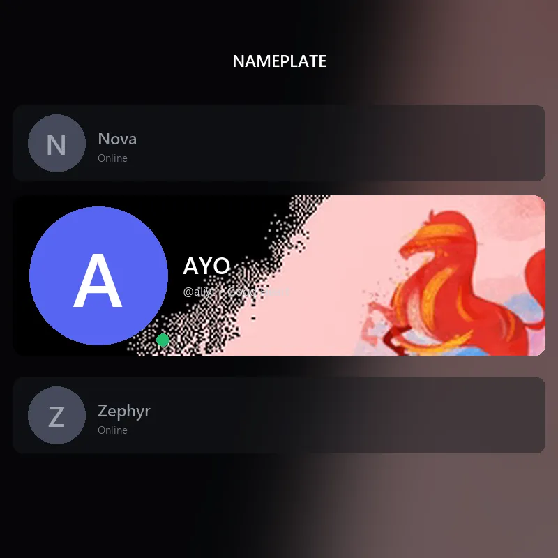 Discord Crimson Stallion Nameplate 🎁 | Gift Link | Instant