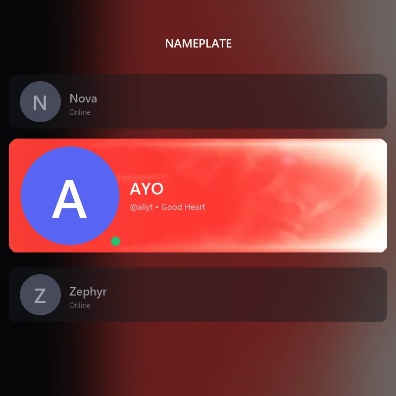 Discord Light Wall (Red) Nameplate 🎁 | Gift Link | Instant