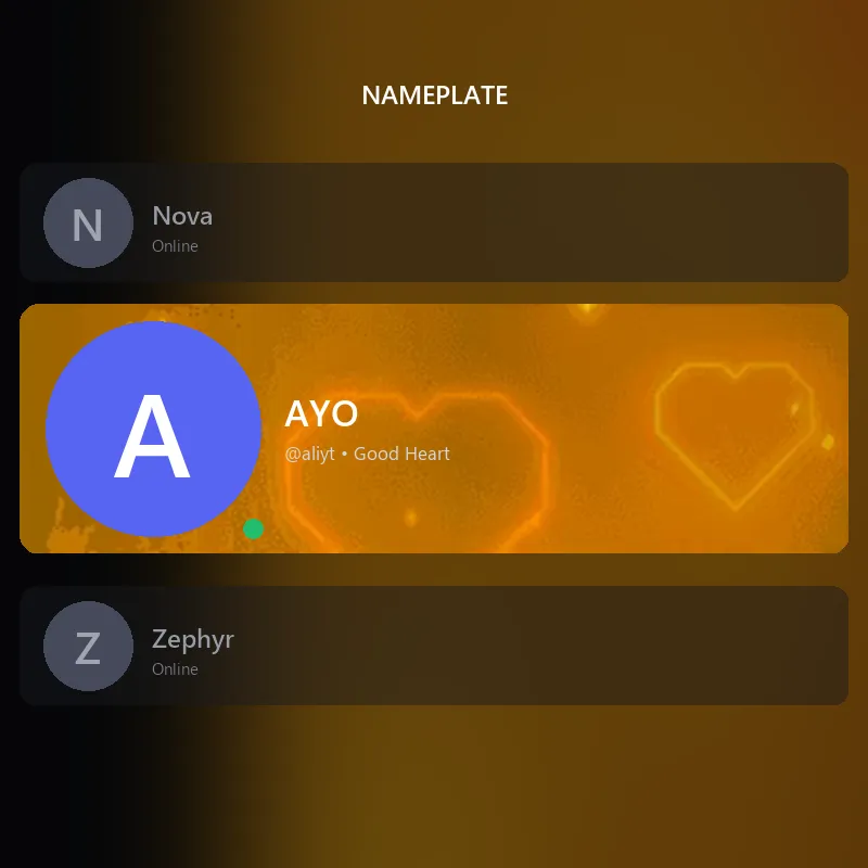 Discord Magic Hearts (Orange) Nameplate 🎁 | Gift Link | Instant