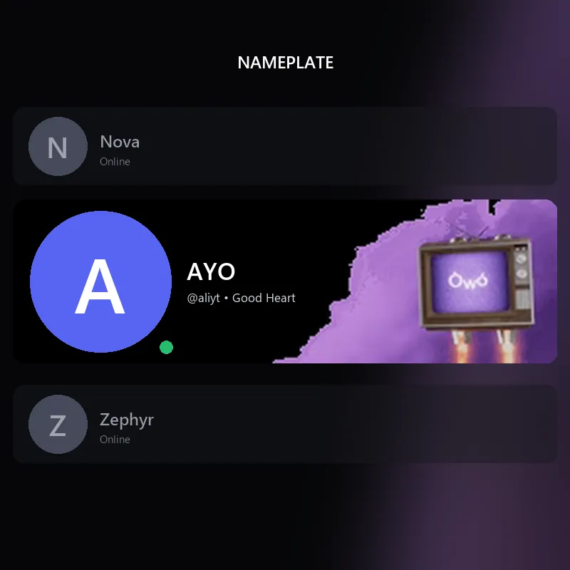 Discord TV Woman Nameplate 🎁 | Gift Link | Instant