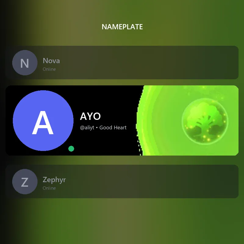 Discord Green Mana Nameplate 🎁 | Gift Link | Instant