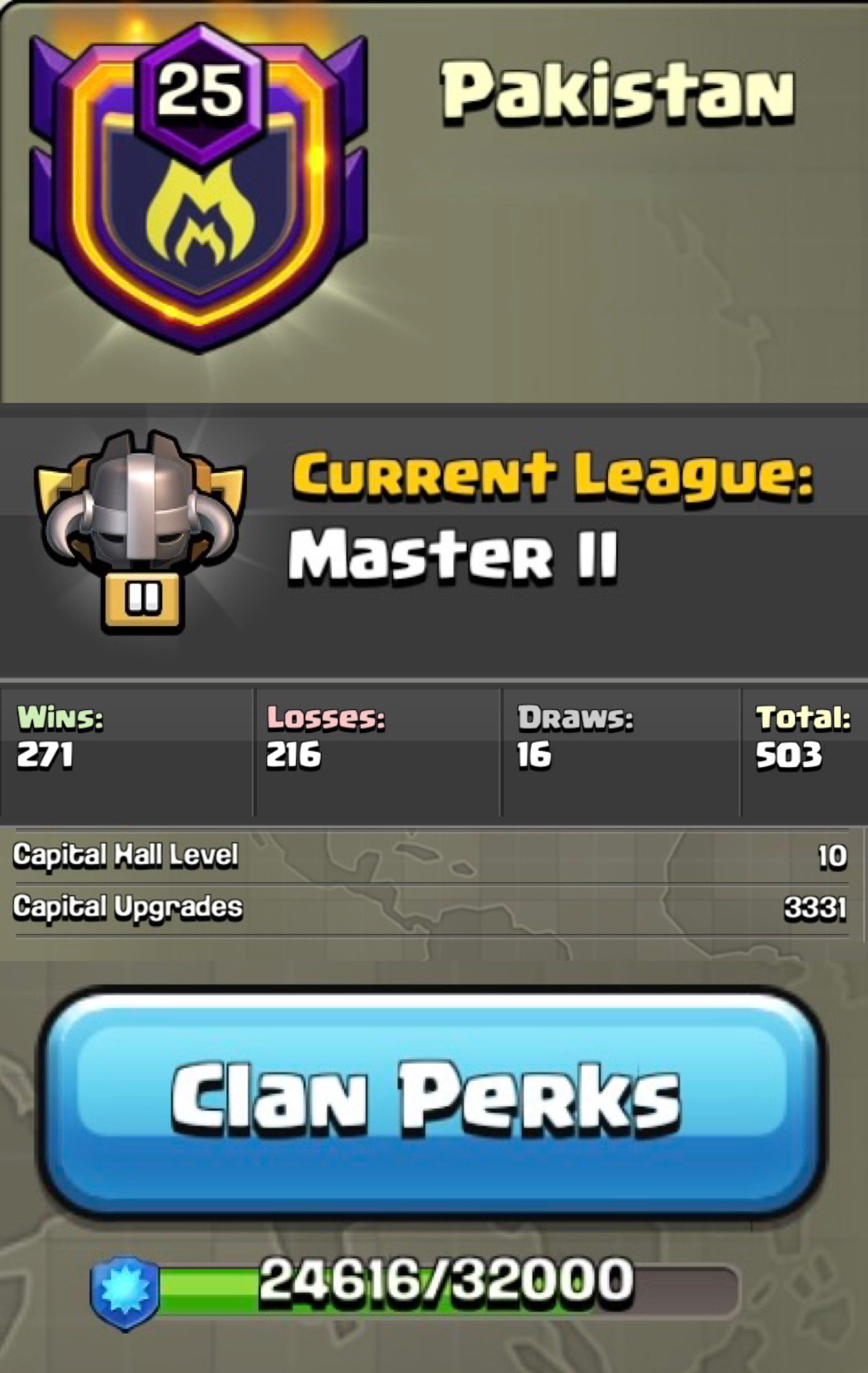 High Level Clan🌹Cheapest Clan🌹Master League🌹Positive War Log🌹Clan Capital Maxed🌹Good Name Clan🌹Clan Level 26 Almost🌹Best Clan