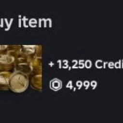 13250 Credits 4999R