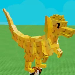 Golden Dilophosaurus