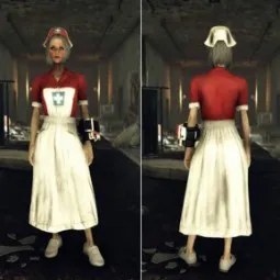 Red Asylum Uniform With Hat