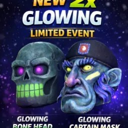 Fasnacht 2026 Glowing Captain Bone Head Masks