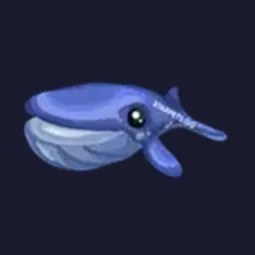 Mega Neon Blue Whale