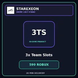 3x Team Slots 599R