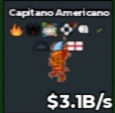 BS8861 Lava Capitano Americano 3.1B/S 1 of 1 Trait Rare| FAST DELIVERY