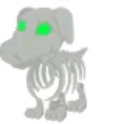 Halloween White Skeleton Dog NFR