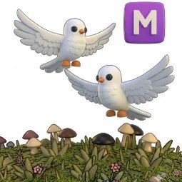 Turtle Doves Mega Neon