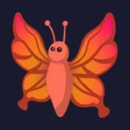 Neon Scarlet Butterfly