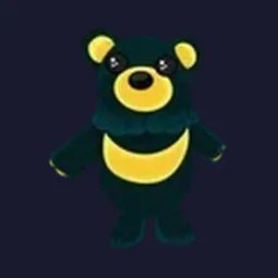 Mega Neon Black Moon Bear