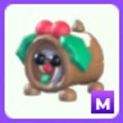 Mega Neon Yule Log Dog