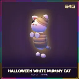 Halloween White Mummy Cat