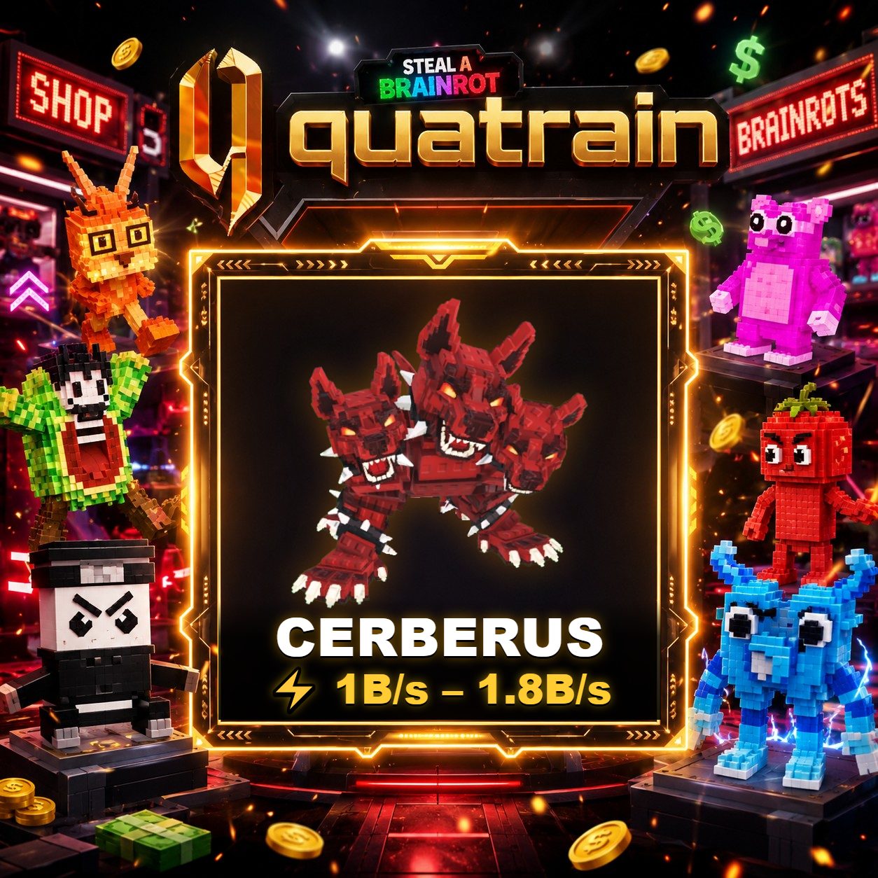 💸 Cerberus $1B/s - 1.8B/s + Random Bonus 💸 Super Speedy | Steal A Brainrot ⚡️