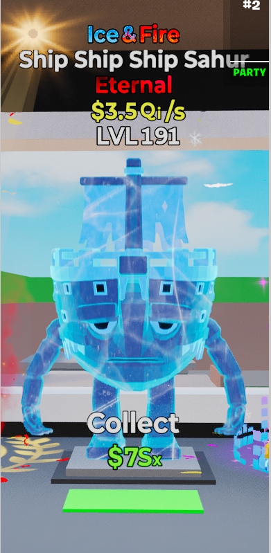 Ship Ship Ship Ship Sahur (ICE & FIRE) -Fortnite Steal The Brainrot