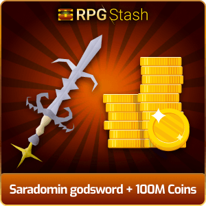 Saradomin godsword + 100M Coins [💯1500+ High TLv Acc Trade⚖️] [OSRS] 🏆121K+Feedback Seller✔️