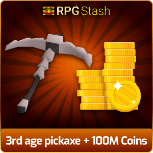 3rd age pickaxe + 100M Coins [💯1500+ High TLv Acc Trade⚖️] [OSRS] 🏆121K+Feedback Seller✔️
