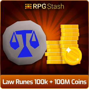Law Runes 100k + 100M Coins [💯1500+ High TLv Acc Trade⚖️] [OSRS] 🏆121K+Feedback Seller✔️