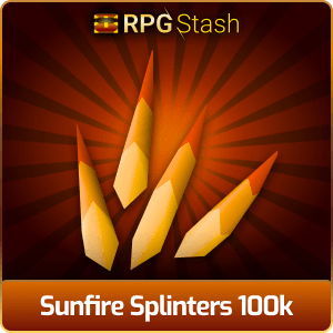Sunfire Splinters 100k [💯1500+ High TLv Acc Trade⚖️] [OSRS] 🏆121K+Feedback Seller✔️