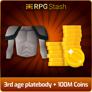 3rd age platebody + 100M Coins [💯1500+ High TLv Acc Trade⚖️] [OSRS] 🏆121K+Feedback Seller✔️