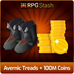 Avernic Treads + 100M Coins [💯1500+ High TLv Acc Trade⚖️] [OSRS] 🏆121K+Feedback Seller✔️