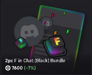 ⭐F in Chat (Black) Bundle⭐$8.99