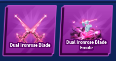 Dual Ironrose Blade Set ( Sword + Emote )
