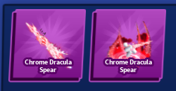 Chrome Dracula Spear Set (Sword + Emote)
