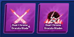 Dual Chrome Dracula Blade Set ( Sword + Emote )