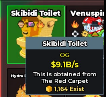 gold skibidi toilt 9.1b/s 4 traits